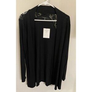 NEW! NWT Black Stella & Dot Women’s Ladies Lace Cardigan, Size Extra Large XL